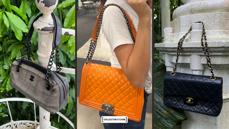 Chanel Jersey Bag, Orange Chanel Boy Bag, Black Chanel Classic Double Flap Bag