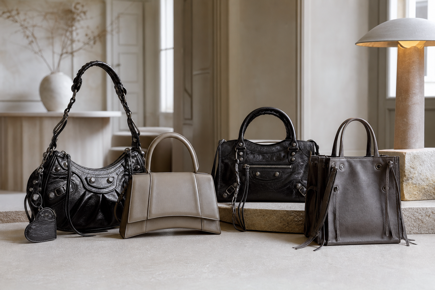 De mest populære Balenciaga-tasker i 2026: Le Cagole vs Hourglass vs City vs Downtown