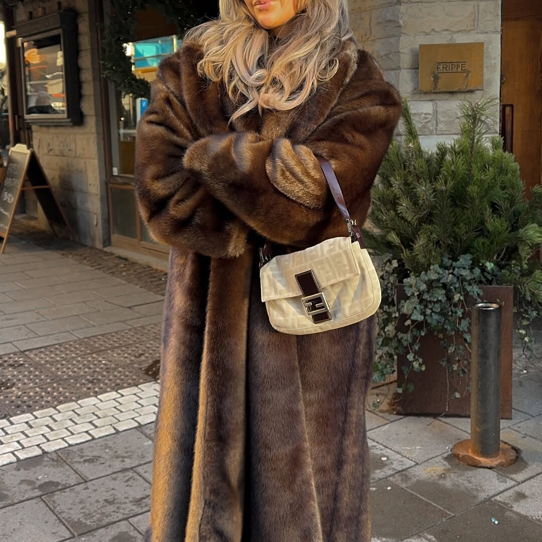 Fendi Baguette Grey Fabric