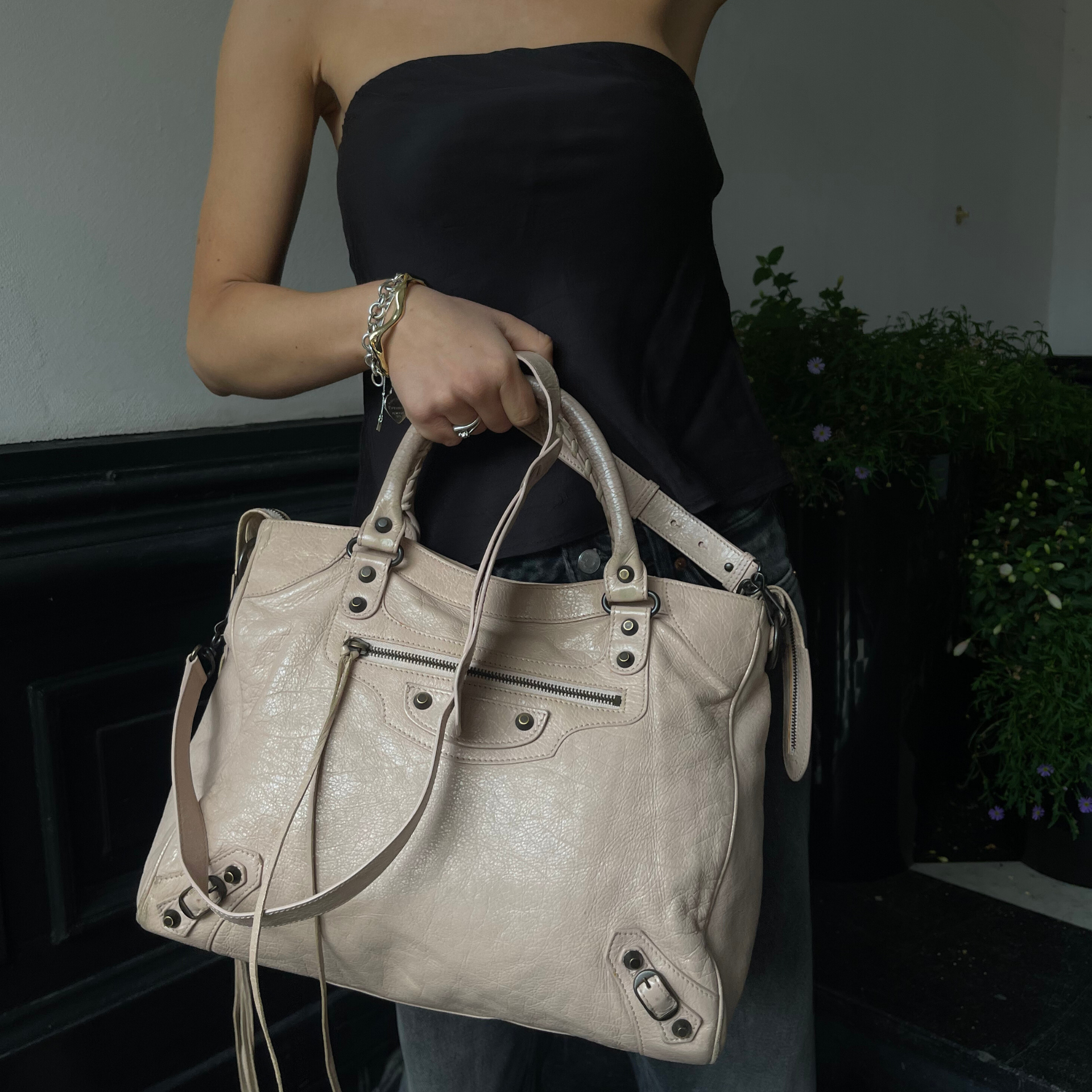 Balenciaga Velo Blue Leather