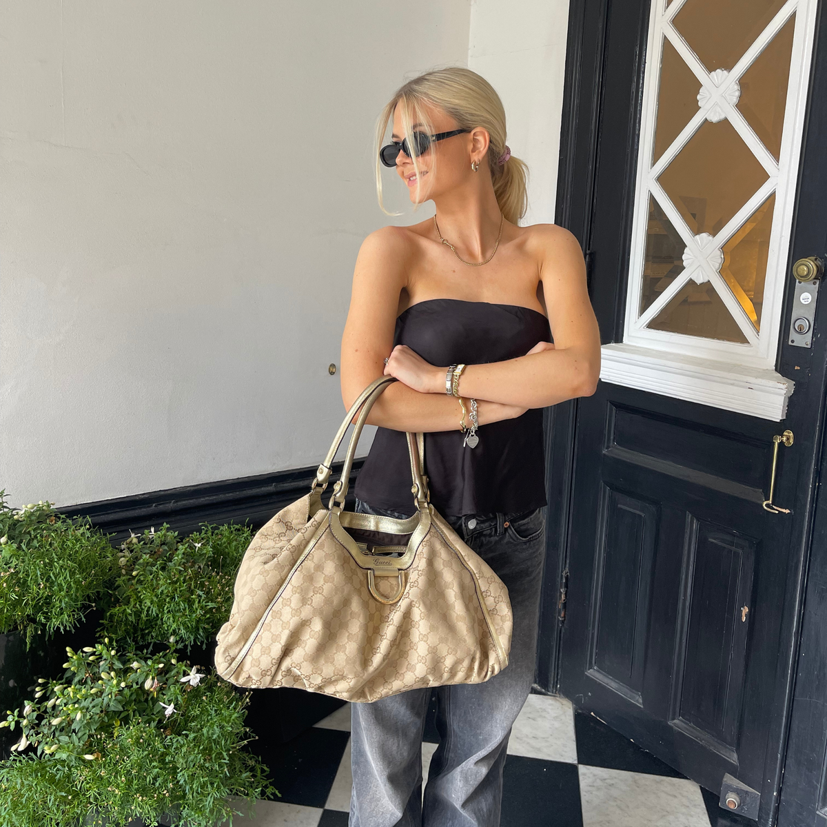 Gucci Abbey D-Ring Large White Leather