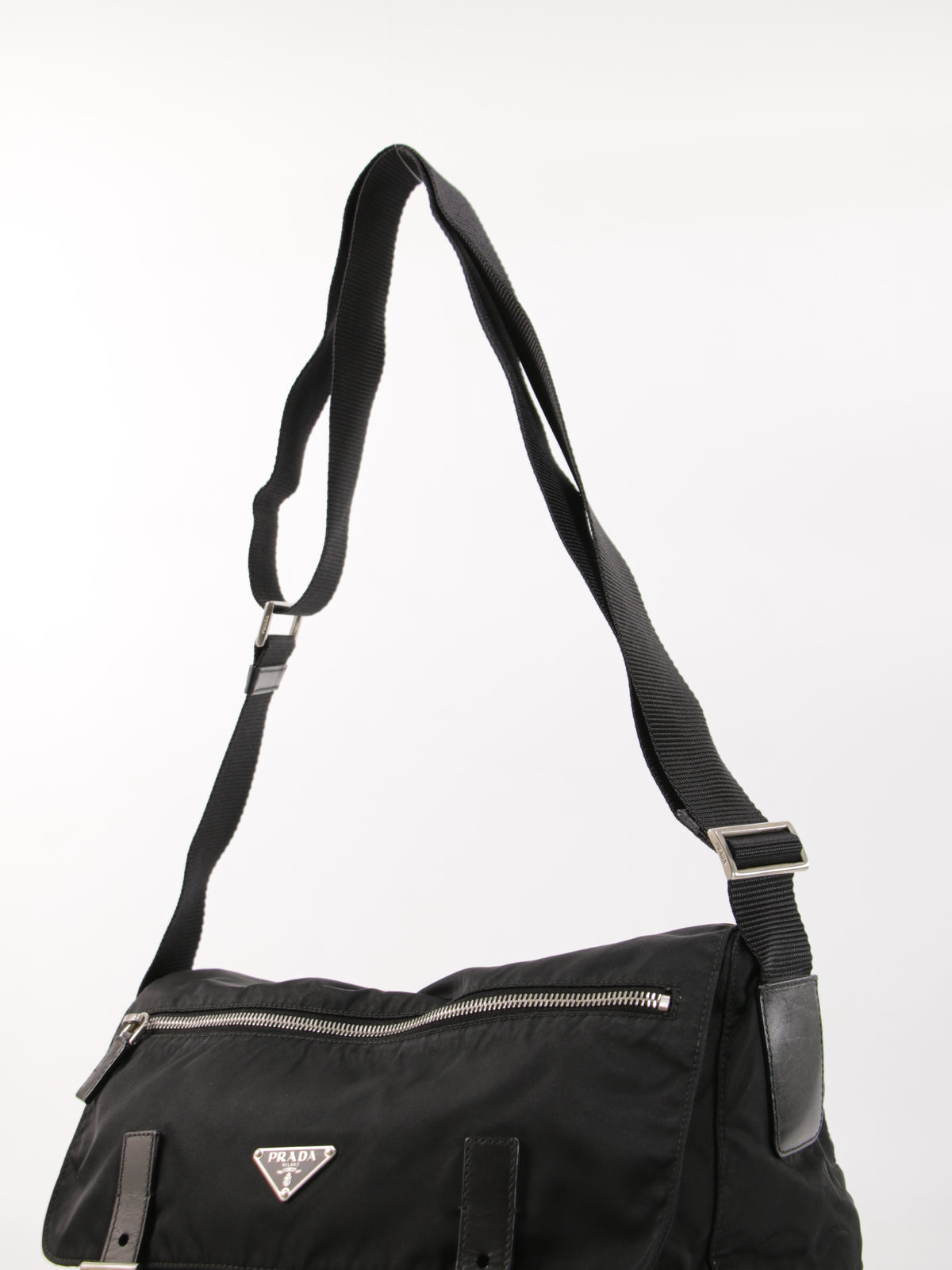 Prada Double Buckle Messenger