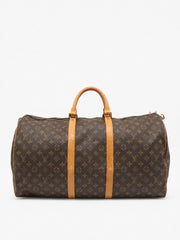 Louis Vuitton Keepall 55 Brown Canvas