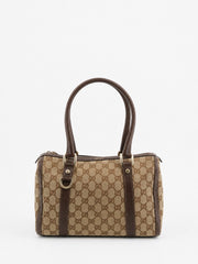 Gucci Abbey D-Ring Boston Brown Canvas