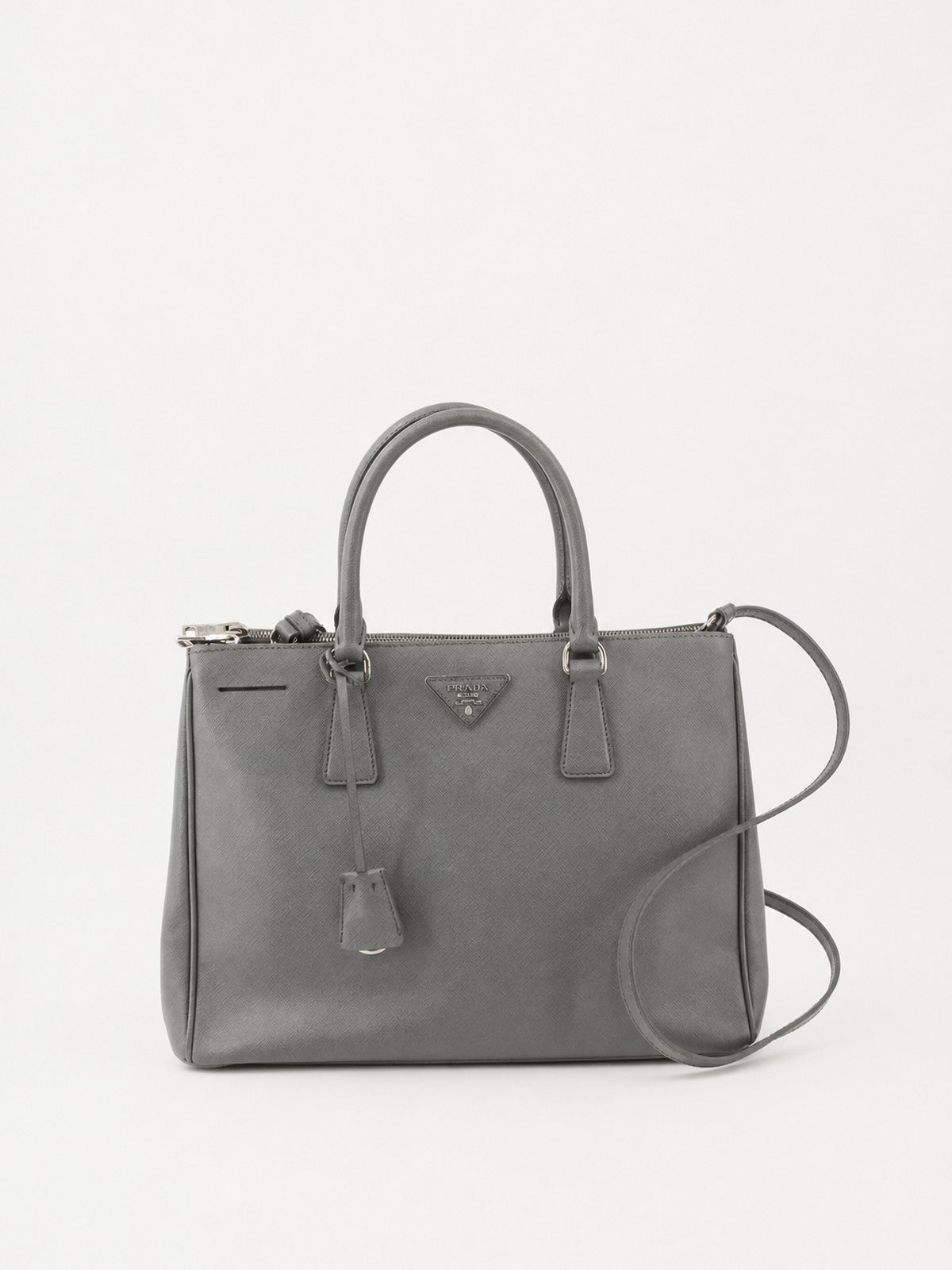 Prada Large Galleria Grey Leather