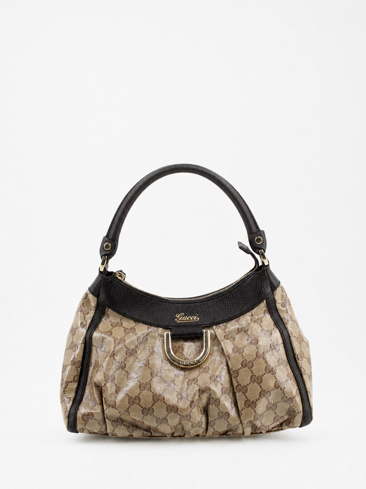 Gucci Abbey D-Ring Small Brown Canvas