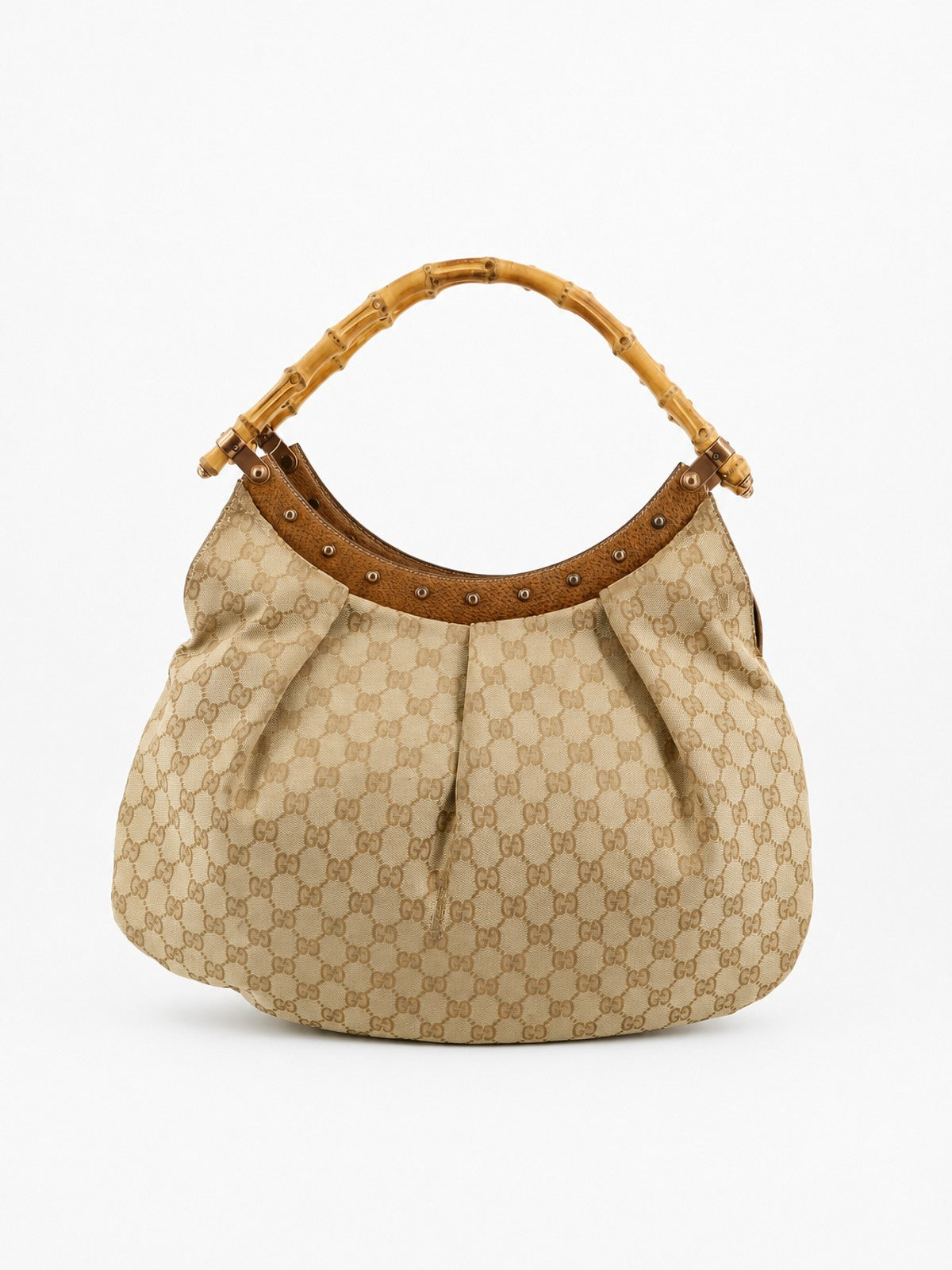 Gucci Hand Bag Brown Canvas