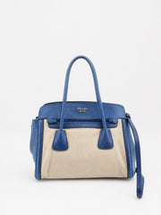 Prada Hand Bag Blue Fabric