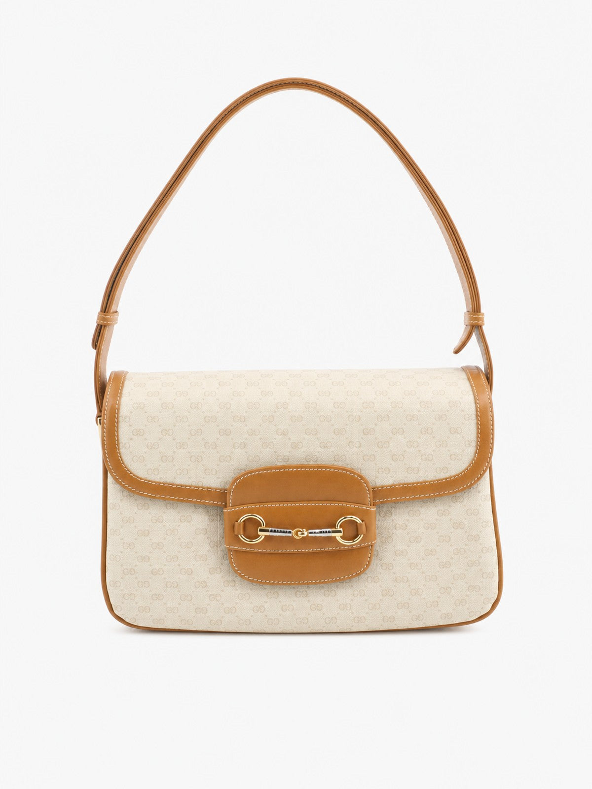 Gucci Shoulder Bag Cream Canvas