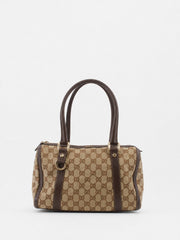 Gucci Abbey D-Ring Boston Brown Canvas