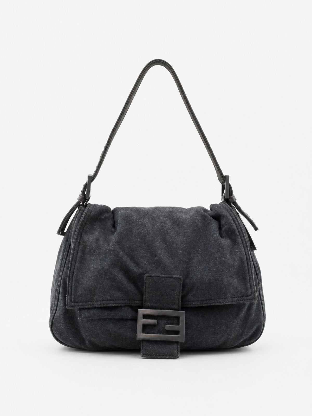 Fendi Mamma Baguette Grey Fabric