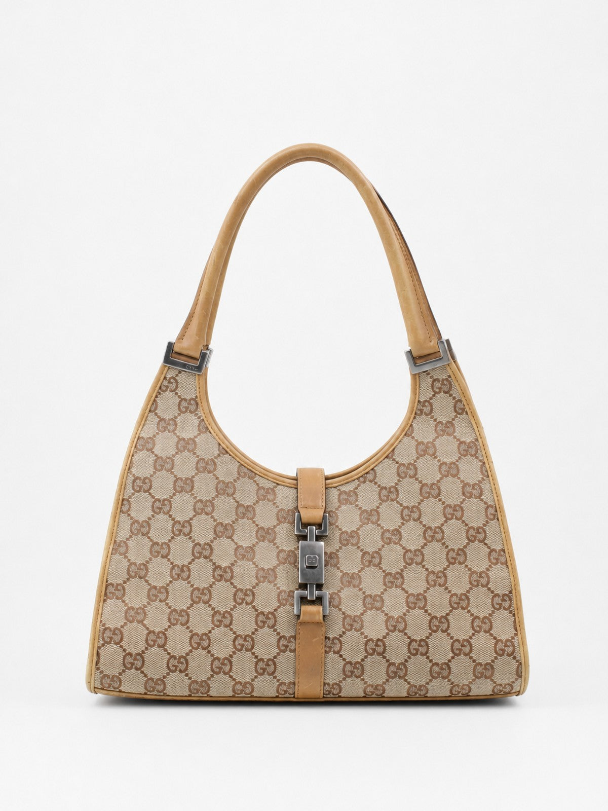 Gucci Medium Bardot Brown Canvas