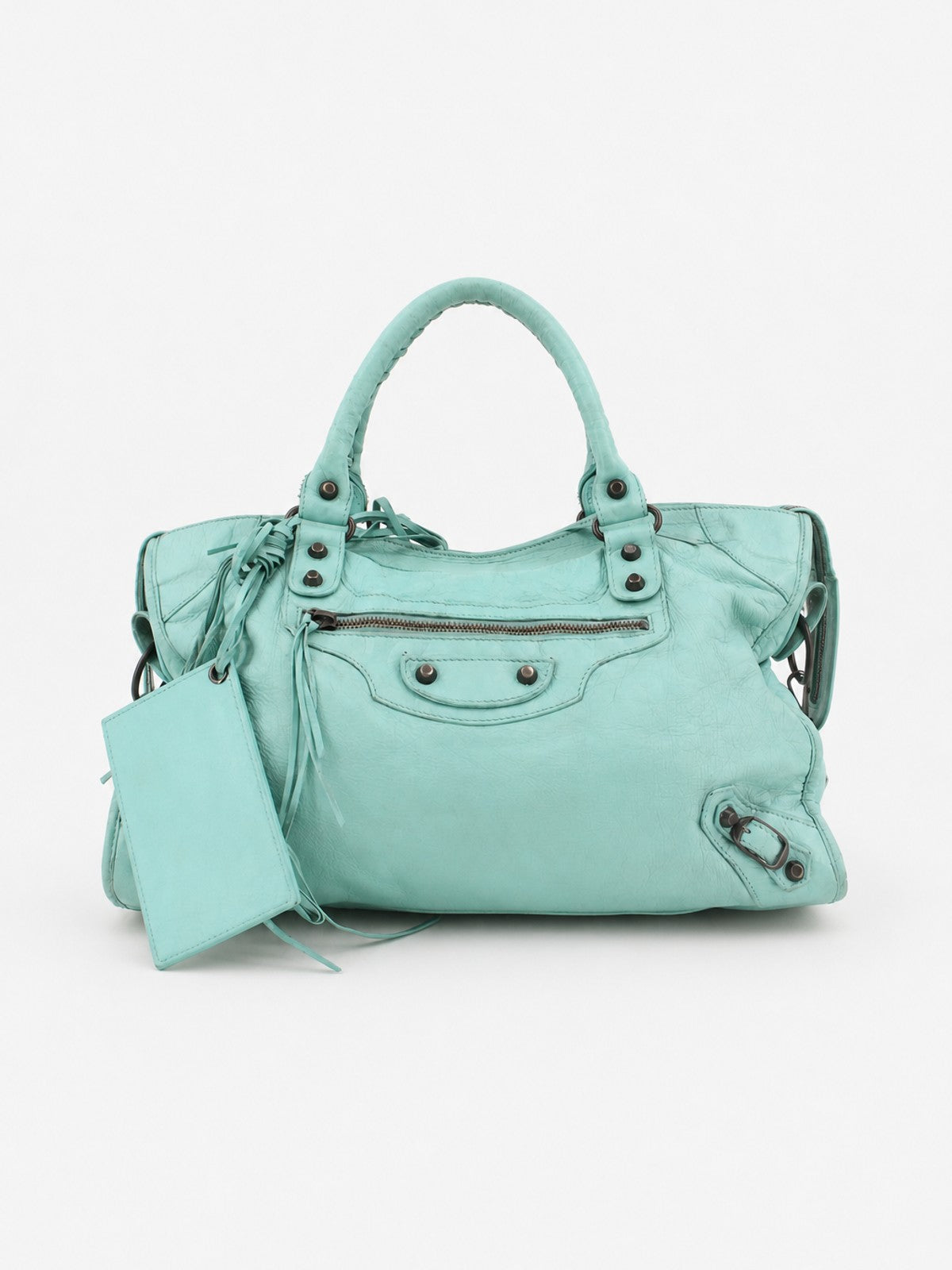 Balenciaga City Green Leather