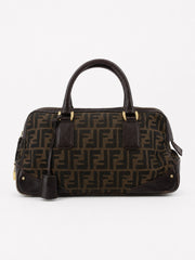 Fendi Hand Bag Brown Canvas