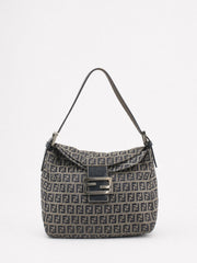 Fendi Double Flap Mamma Blue Canvas