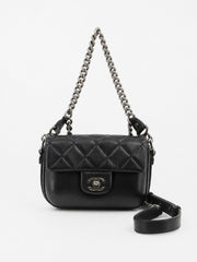 Chanel Mini Rock My Shoulder Black Leather